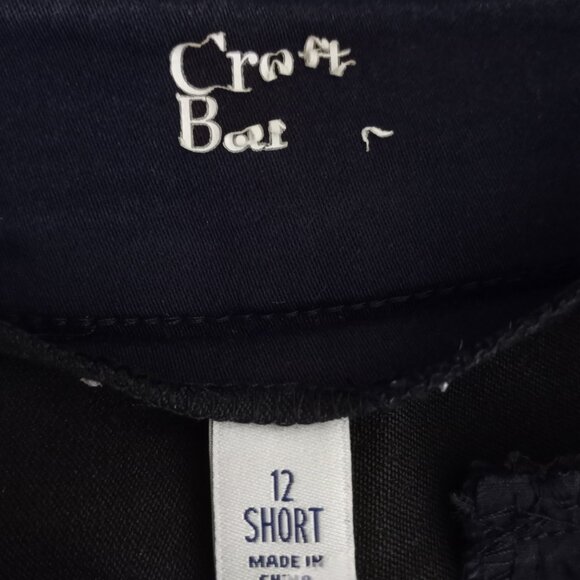 Croft & Barrow Womens 12 Short Navy Blue Pull On Ankle Cropped Pants - Picture 5 of 6